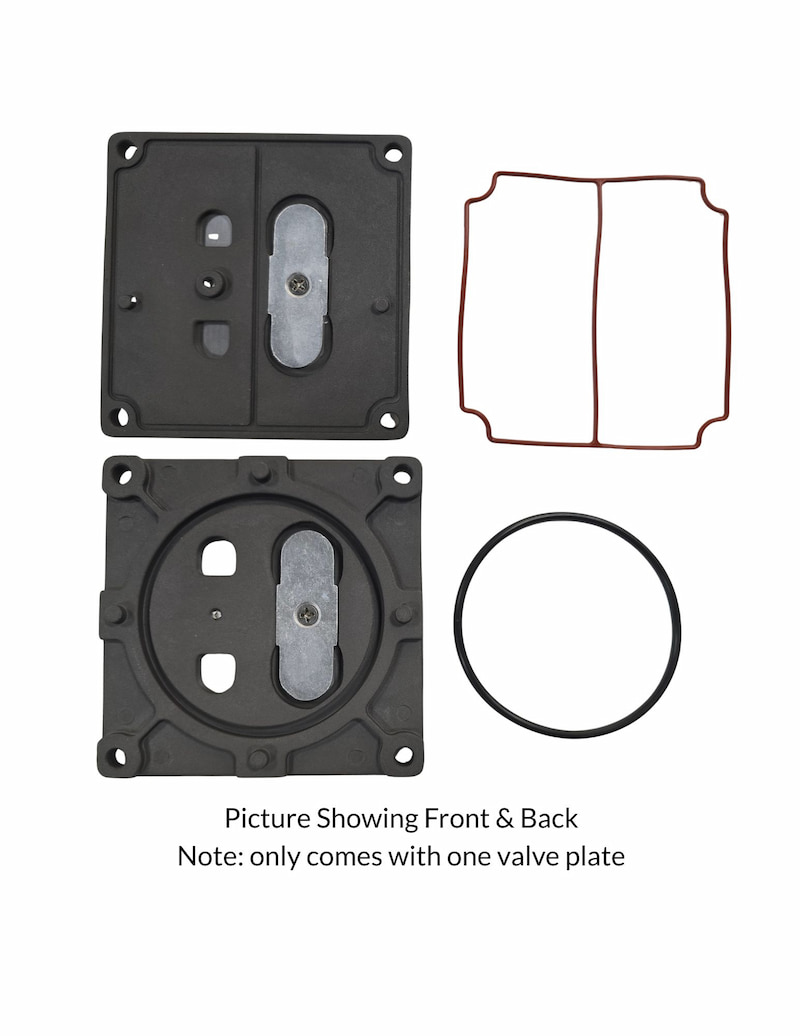 replacement valve plate assembly for a brownie floating dive compressor
