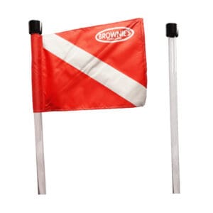 Replacement intake staff and dive flag for Brownie's tankless diving systems